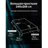 Комплект постельного белья Однотонный Сатин Премиум OCP007 2 спальный пододеяльник 180×215 см, 4 наволочки Лазурно-синий