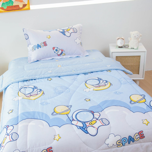 Постельное белье детское 160x80 Young/Молодость на резинке, комплект с одеялом 100% хлопок OBKR020 1.5 спальный простыня 80×160×25 см, наволочки 50×70 Белый